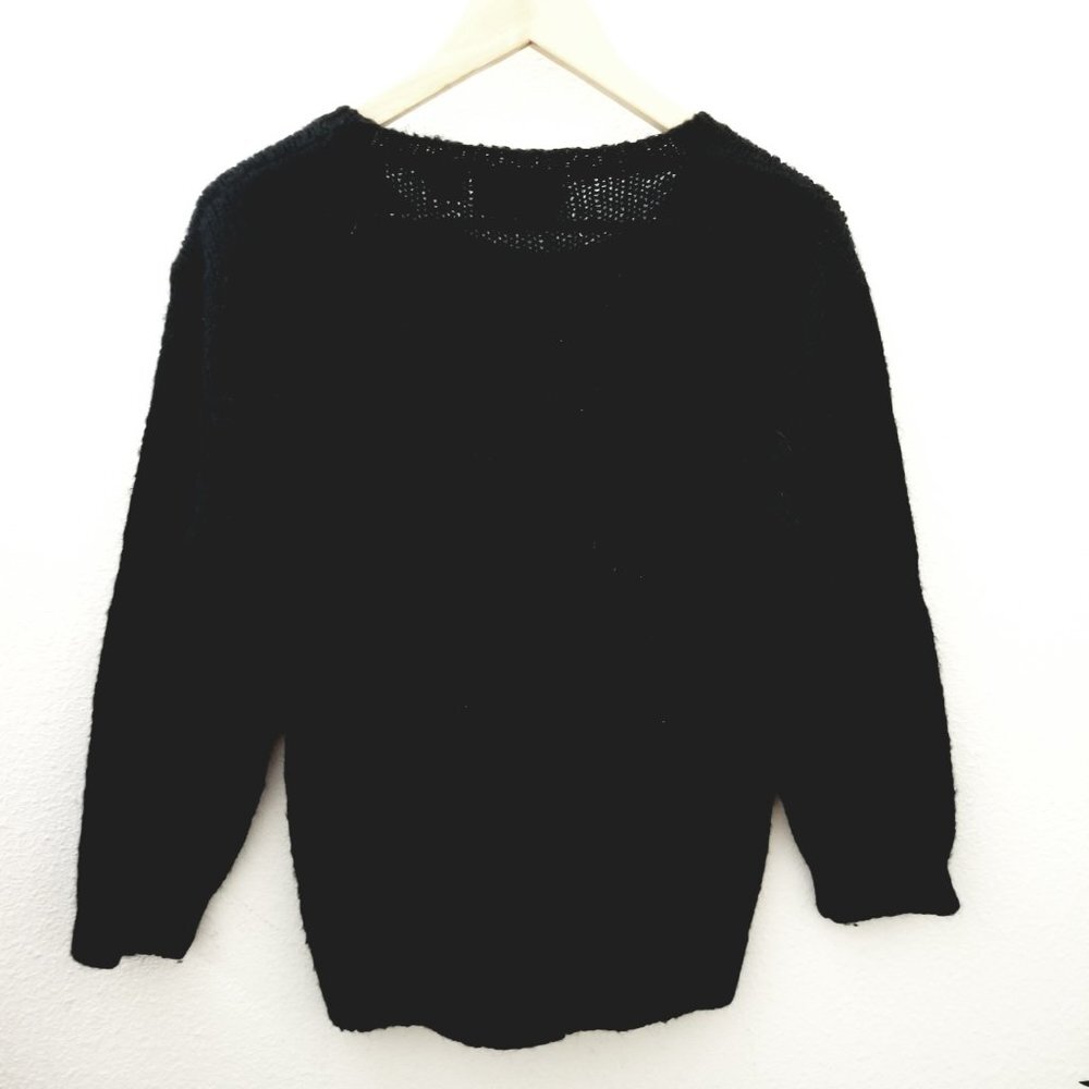VINTAGE Jefferson Blvd wool nylon acrylic colorful sweater alphabet medium M - Picture 4 of 5